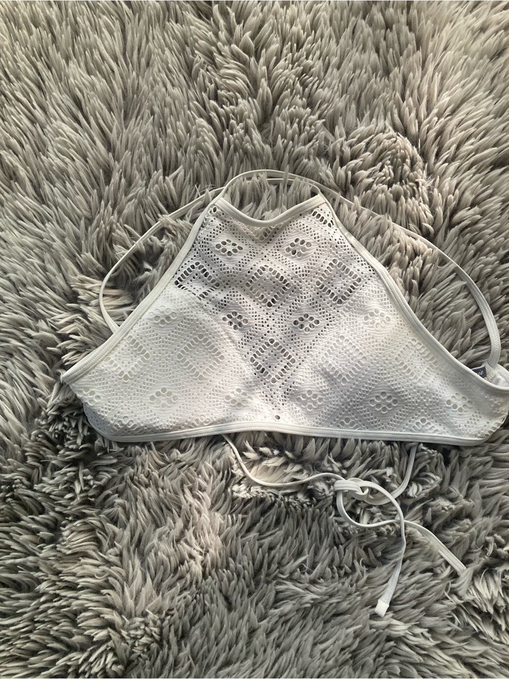 aerie XS White Bikini Top with Thin Straps